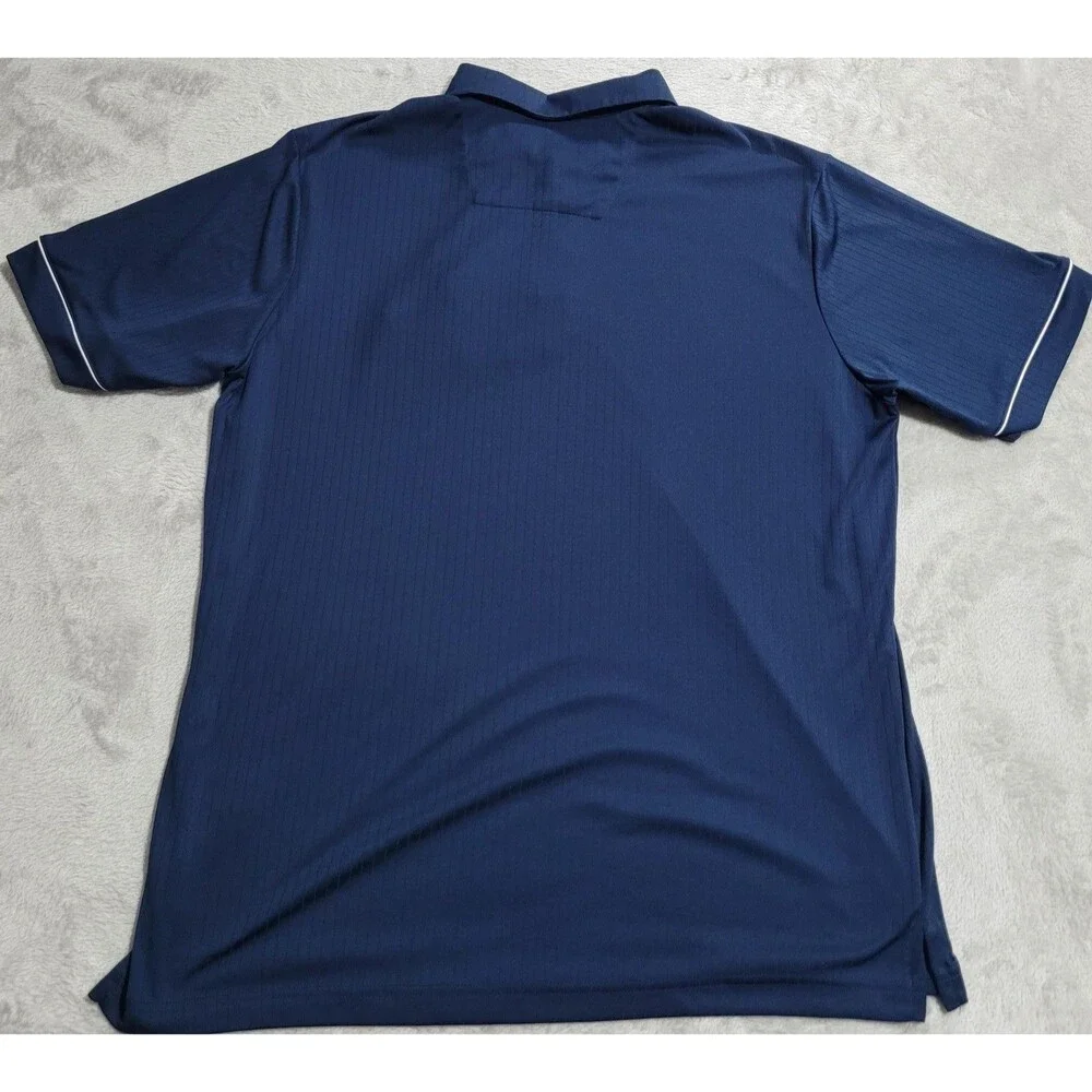 New York Yankees Shirt Mens Large Navy Blue MLB Baseball Antigua Golf Polo